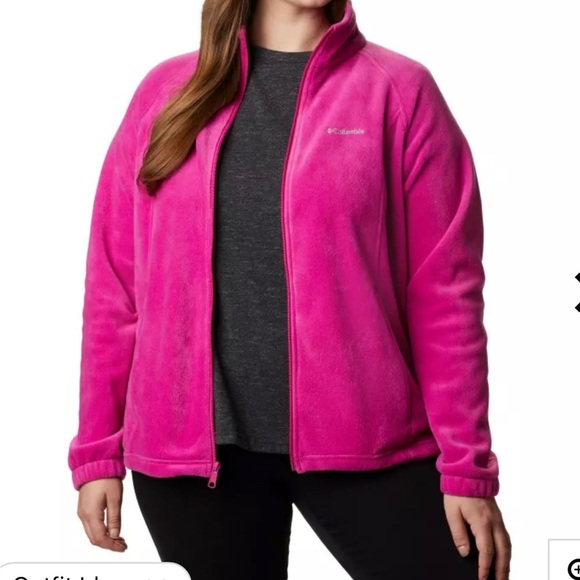 Women's Benton SpringS Full Zip Fleece Jacket Pink Size XL - Picture 1 of 9